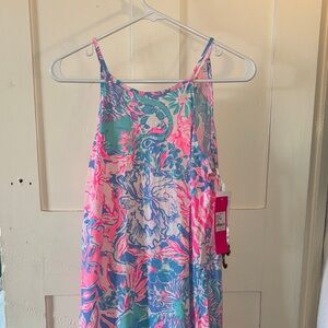 Lilly Pulitzer Pink and Blue Maxi Dress